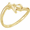 14K Yellow Cross & Heart Chastity Ring - R16678KIT:100001:P