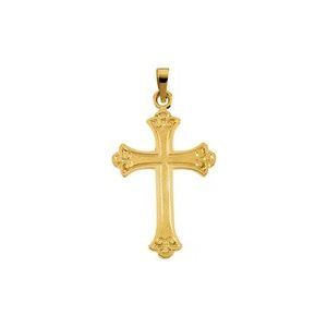 14K Yellow Cross Pendant - R16111:66843:P