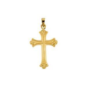 14K Yellow Cross Pendant - R16111:66843:P