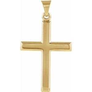 14K Yellow Cross Pendant  - R41025:142950:P