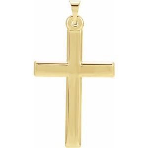 14K Yellow Cross Pendant  - R41136:243012:P