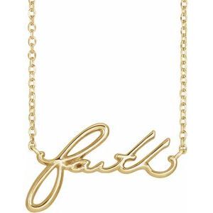 14K Yellow Faith 18" Necklace - 87143:203:P