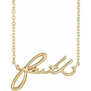 14K Yellow Faith 18" Necklace - 87143:203:P