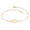 14K Yellow Gold 17mm Oval Disc 9-10" Adjustable Anklets