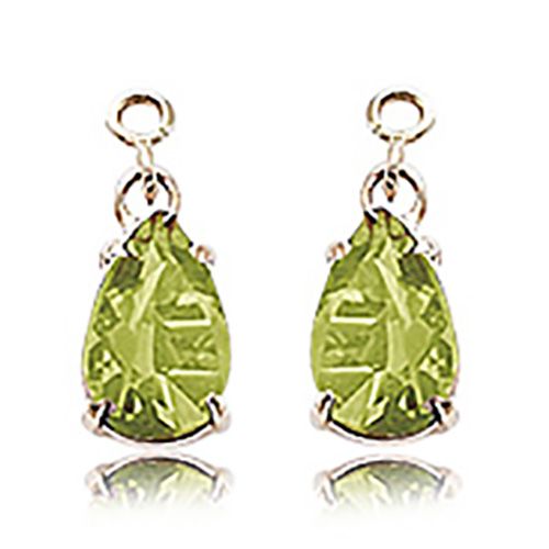 14K Yellow Gold 9 x 6 Ps-Peridot Earring Jackets