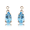 14K Yellow Gold 9 x 6 Ps-Swiss Blue Topaz Earring Jackets