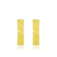 14K Yellow Gold Island Life Earrings