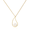 14K Yellow Gold Teardrop with Sitting Fwp Neck Necklace