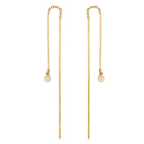 14K Yellow Gold Threader Earrings - 13130-D