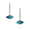 14k Yellow Gold White Gold Diamond Earring With London Blue Topaz  - E10139LBT