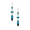 14k Yellow Gold White Gold Diamond Earring With London Blue Topaz  - E9113LBT