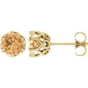 14K Yellow Honey Topaz Earrings - 28808:70005:P