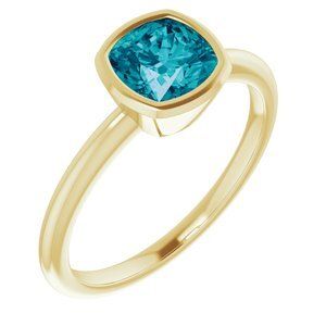 14K Yellow London Blue Topaz Ring - 71871:60001:P