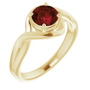 14K Yellow Mozambique Garnet Ring  - 71840:60013:P