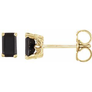 14K Yellow Onyx Earrings - 1922:70001:P