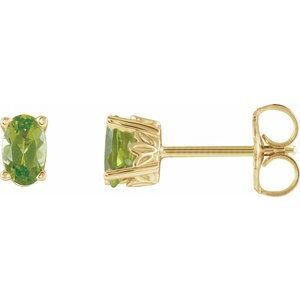 14K Yellow Peridot Earrings - 1920:115:P