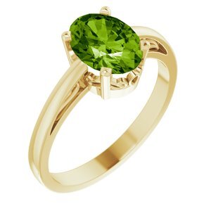 14K Yellow Peridot Ring - 70531:115:P