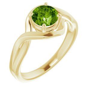 14K Yellow Peridot Ring  - 71840:60020:P