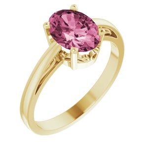 14K Yellow Pink Tourmaline Ring - 70531:119:P