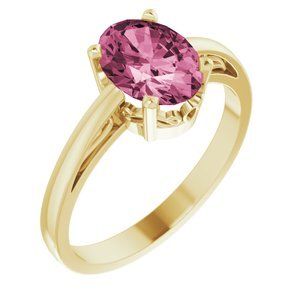 14K Yellow Pink Tourmaline Ring - 70531:119:P