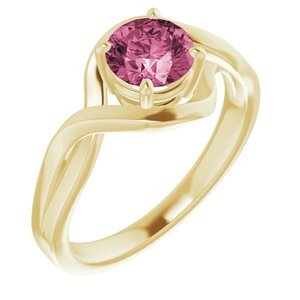 14K Yellow Pink Tourmaline Ring  - 71840:60022:P