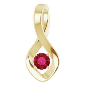 14K Yellow Ruby Pendant       - 86421:60026:P