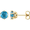 14K Yellow Swiss Blue Topaz Earrings - 28808:70001:P