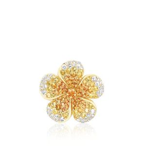 14K YG Ombre Plumeria Pendant 21mm, Hawaiian Inspired  Pendant, FPP-35700/YS