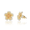 14K YG Ombre Plumeria Stud Earring 15mm, Hawaiian Inspired  Earring, FPE-35698/YS