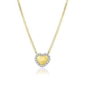 14K YG/ Sterling Silver Heart Pendant, Hawaiian Inspired  Pendant, PSP-7113