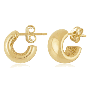 14kg 10mm Plain Band Hoop Earrings - 21-3394
