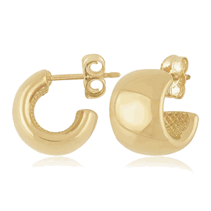 14kg 11mm Plain Band Hoop Earrings - 21-3393