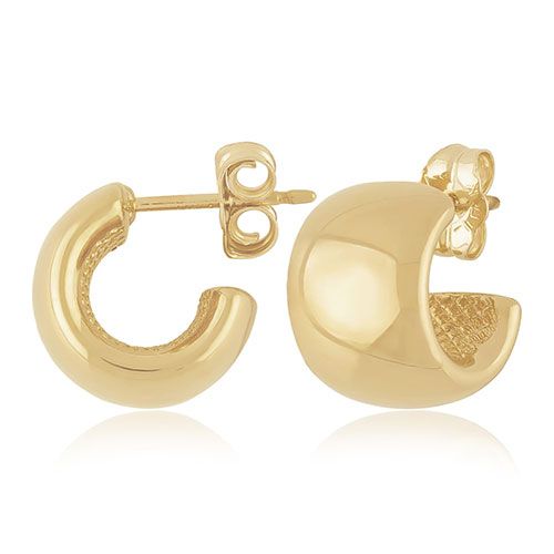 14kg 11mm Plain Band Hoop Earrings - 21-3393