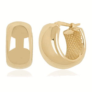14kg 15mm Plain Band Hoop Earrings - 21-4237