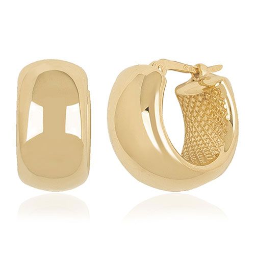 14kg 15mm Plain Band Hoop Earrings - 21-4237