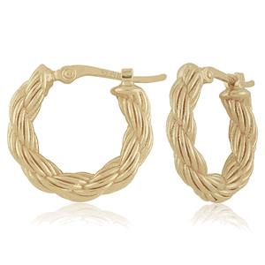 14kg 3x15mm Rope Hoop Earrings - 21-4246