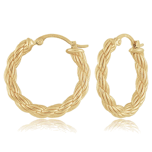 14kg 3x20mm Rope Hoop Earrings - 21-4247