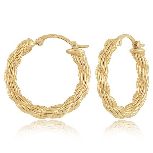 14kg 3x20mm Rope Hoop Earrings - 21-4247