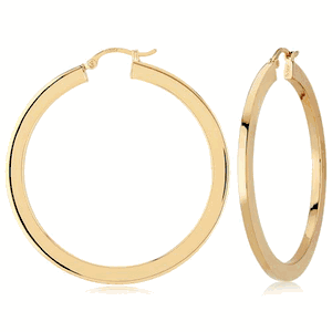 14kg 40mm Flat Hoop S/d Earrings - 03-150
