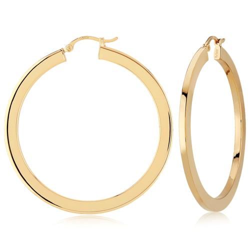 14kg 40mm Flat Hoop S/d Earrings - 03-150