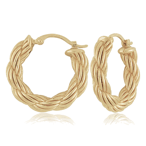 14kg 4x20mm Rope Hoop Earrings - 21-4242