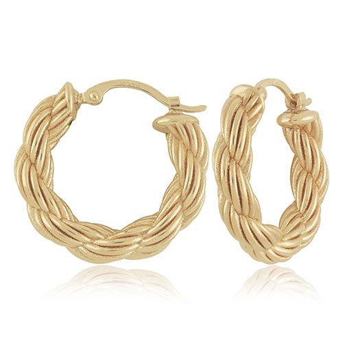 14kg 4x20mm Rope Hoop Earrings - 21-4242