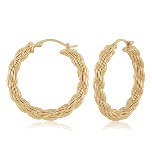 14kg 4x30mm Rope Hoop Earrings - 21-4243