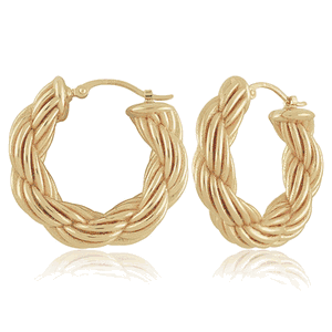 14kg 6x25mm Rope Hoop Earrings - 21-4244