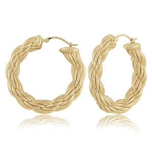 14kg 6x35mm Rope Hoop Earrings - 21-4245