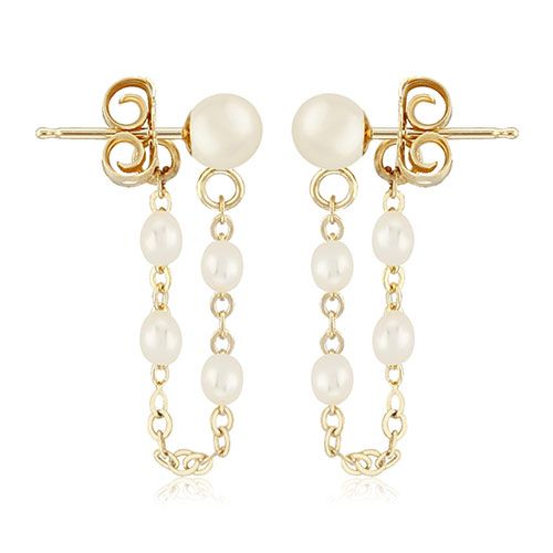 14kg Fw-pearl Sweep Earrings - 01-022-FP