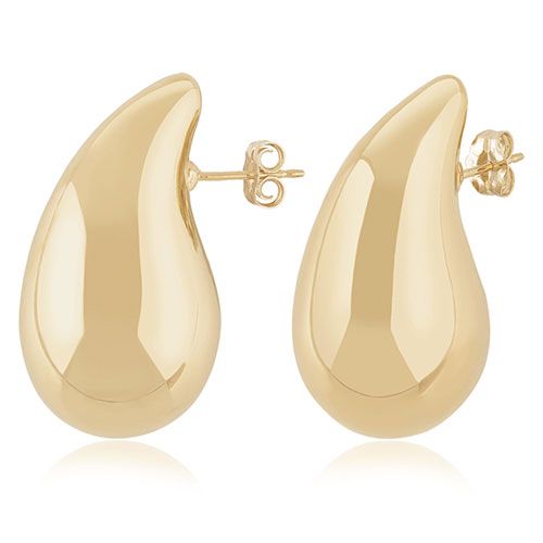 14kg Lg Tear Drop Stud Earrings - 21-3392