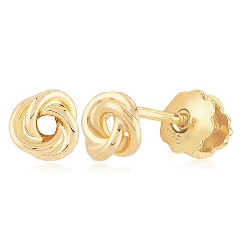 14kg Sm Love Knot Baby Sb Earrings - 02-137-BS