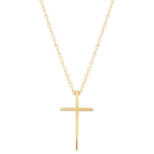 14kg Sm Swedged CroSterling Silver W-14 Inch  Chain Pendants / Charms - 05-605-14