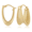14kg Tapered Faceted Band Hoop Earrings - 21-4235